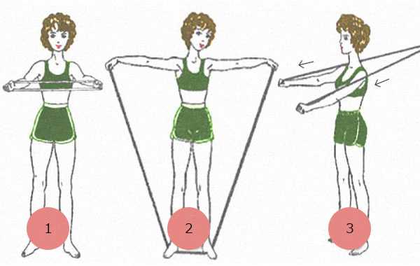 Упражнения для груди с эластичной лентой